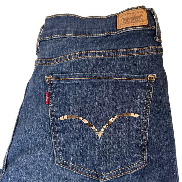 Levis Jeans Perfectly Slimming High Rise Boot Cut 512  Studded Pockets Size 16M - Picture 6 of 15